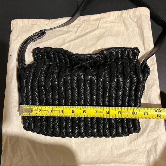 $844 Nanushka Women's Off Black The Busket Faux Leather Shoulder Purse Bag - Picture 8 of 10